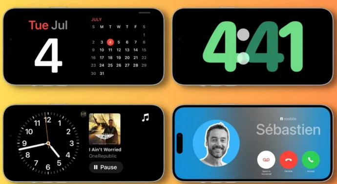 印台苹果手机维修分享iOS17横屏充电待机显示有什么好处 